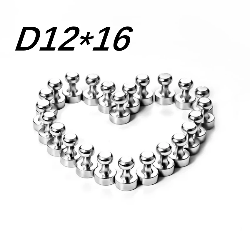 D12*16mm Strong Super High Quality Magnets Push Pin Neodymium Magnet NdFeB Magnetic Material Thumbtack Paper Clips