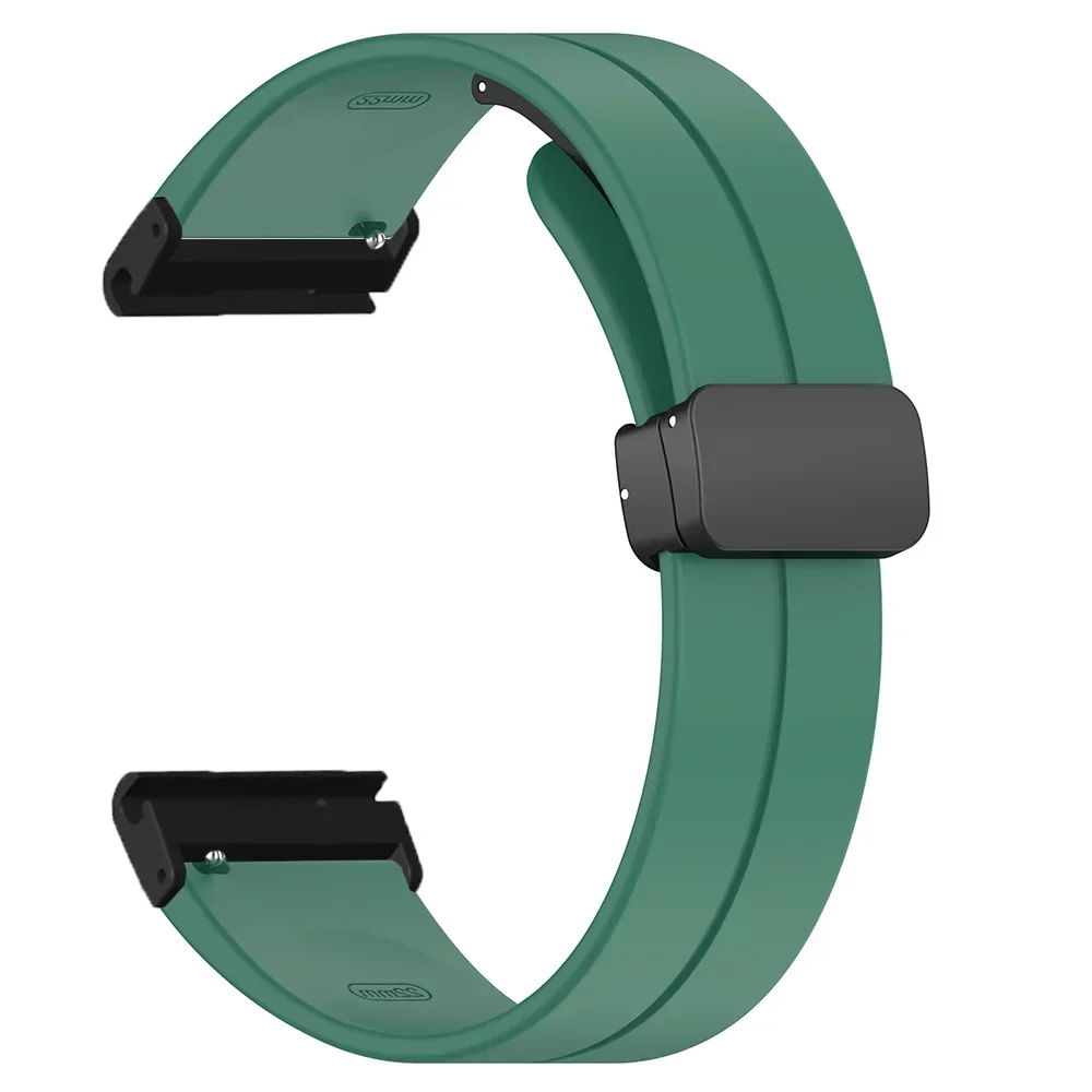 Magnetic Quick Release Silicone Bracelet with Folding Buckle