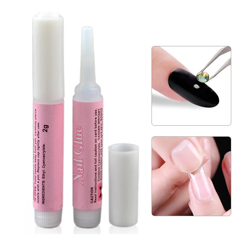 10Pcs/Set Mini Beauty Nail Glue Professional False Nail Art Decorate Tips Acrylic Glue 2g*10 For Rhinestones Glue Fake Nails &*& 6