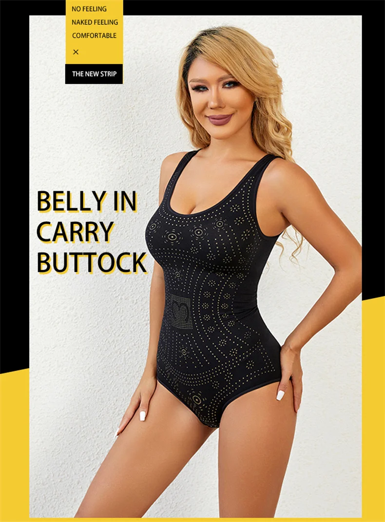 Description Picture 3 of itemFlarixa Seamless Comfy Bodysuit Shaper Printed Plus Size Shapewear Belly Slimming Body Shaper Corset Underwear Women Tank Top