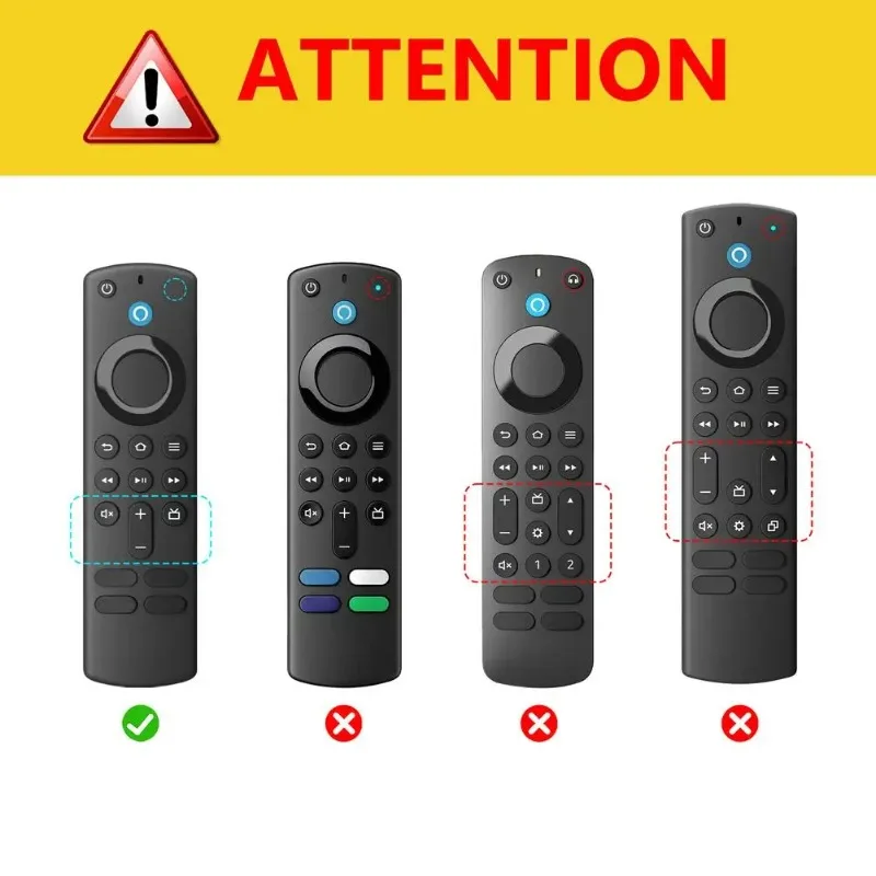 Fire TV 스틱 HD/4K용 실리콘 리모컨 보호 커버 야광형 낙하 방지 방진 케이스 보호 커버