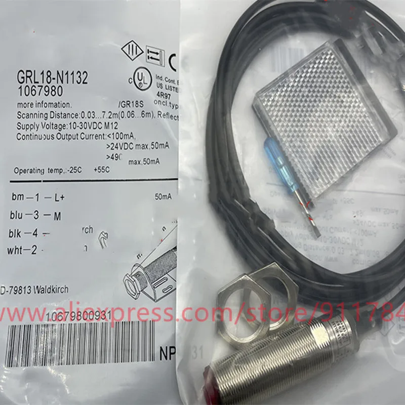 

2pcs New High quality Sick Photoelectric Switch Sensor GRL18-P1132 GRL18-N1132 GRL18-P2432 4-Wire NPN PNP
