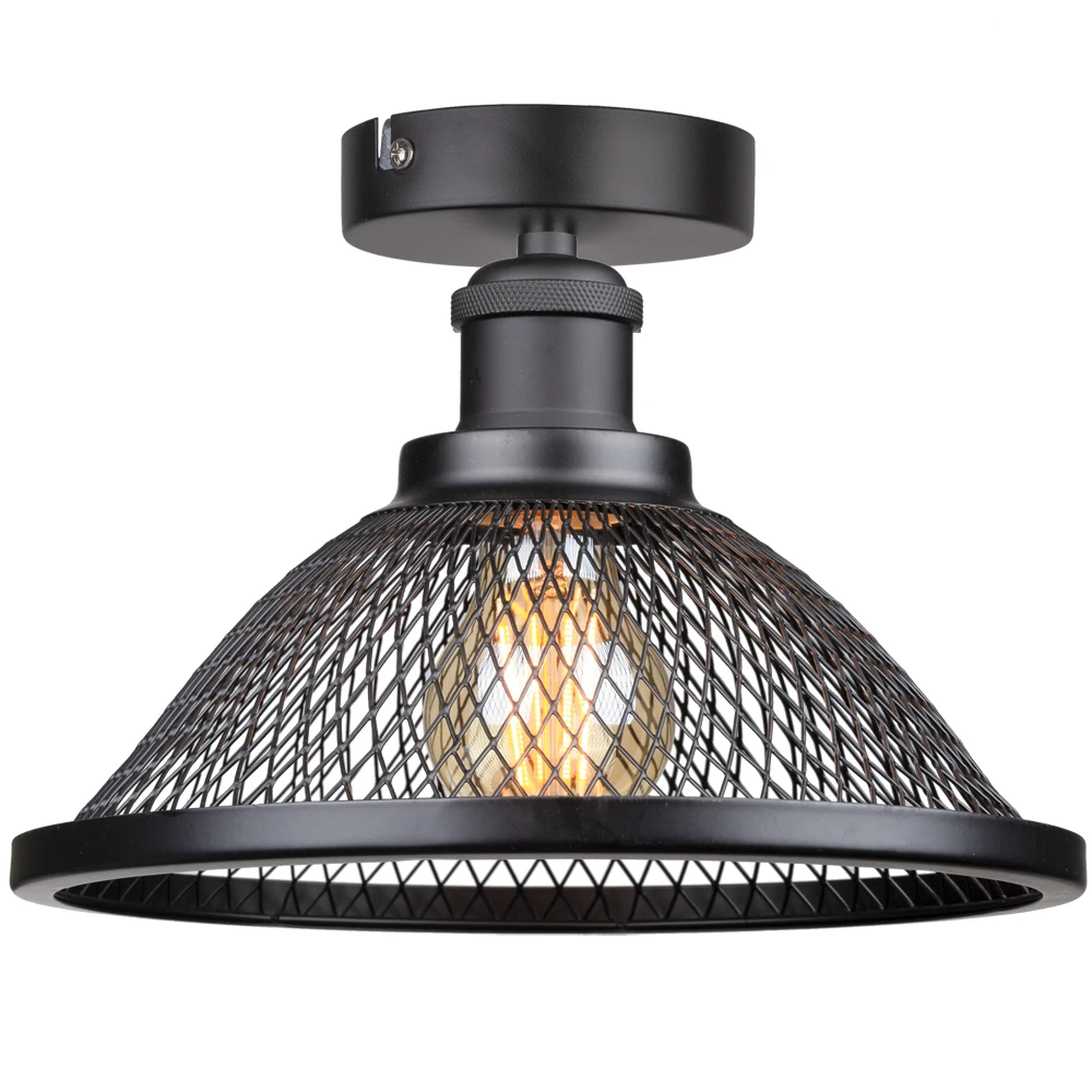 Led Ceiling Light Ceiling Light Industrial Led Lamp Modern Led Ceiling Lights Vintage industrial Ceiling lamp Shade Retro Loft Plafonniers for Living Room Kitchen Cage Home E27