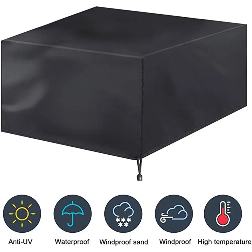 Square Fire Pit Cover Brazier Cover for Propane Brazier 210D Waterproof Dust Cover 54x54x89cm
