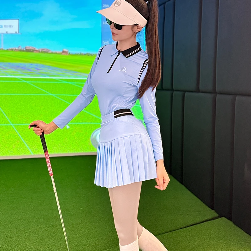 Autumn New Golf Women's Long Sleeve Polo Shirt Anti Wrinkle, Wear Resistant, High Quality, Versatile, Outdoor Leisure Sports