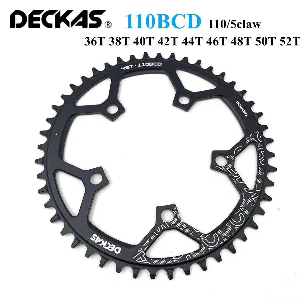 DECKAS シングルチェーンリング PCD110 Deckas-Shimano srロードバイク用の狭いワイドチェーンリング
