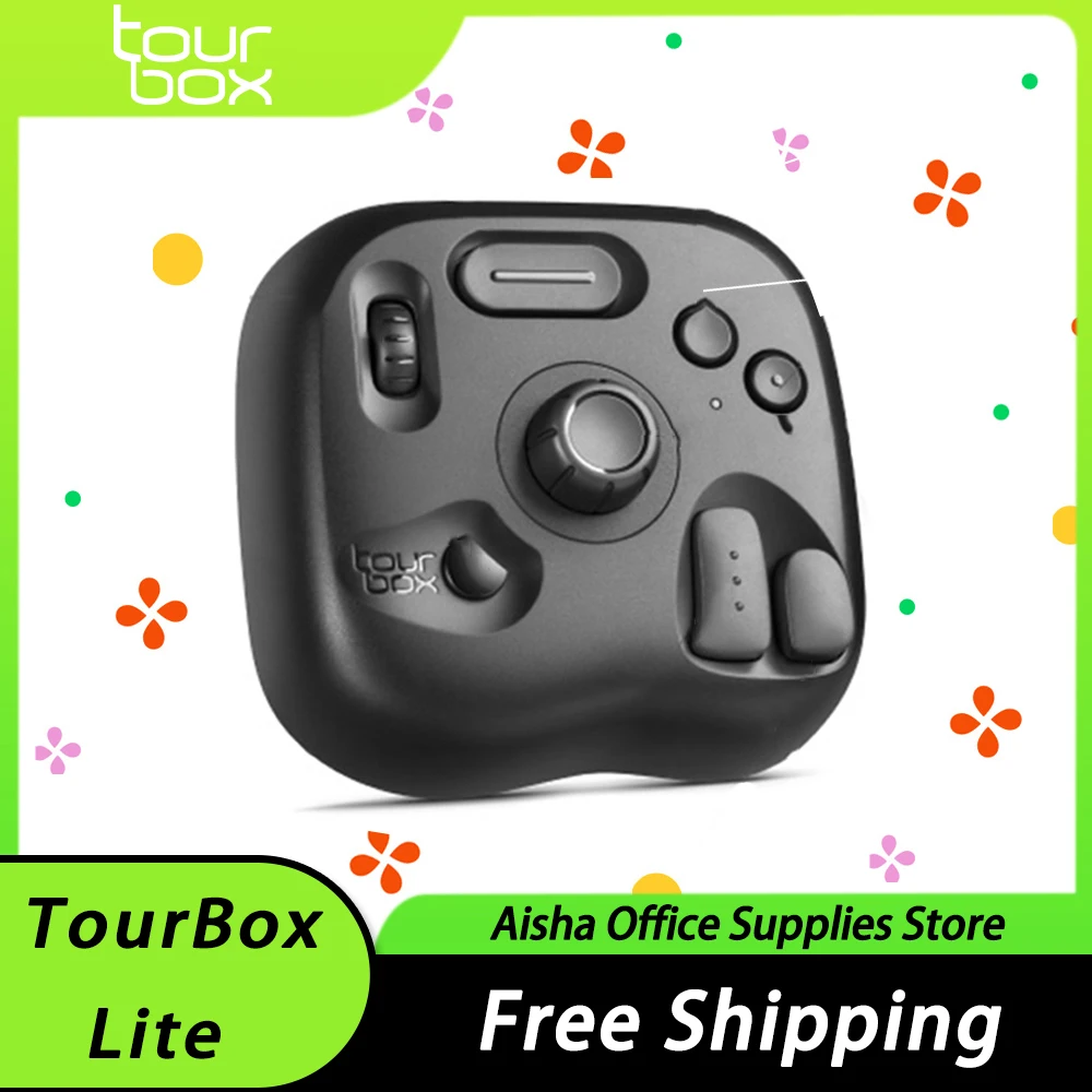 

Tourbox Lite Designer Handle Custom Keypads Mini Portable Keyboards Wired Lightweight For Painting Editing PC Gamer Office Gifts