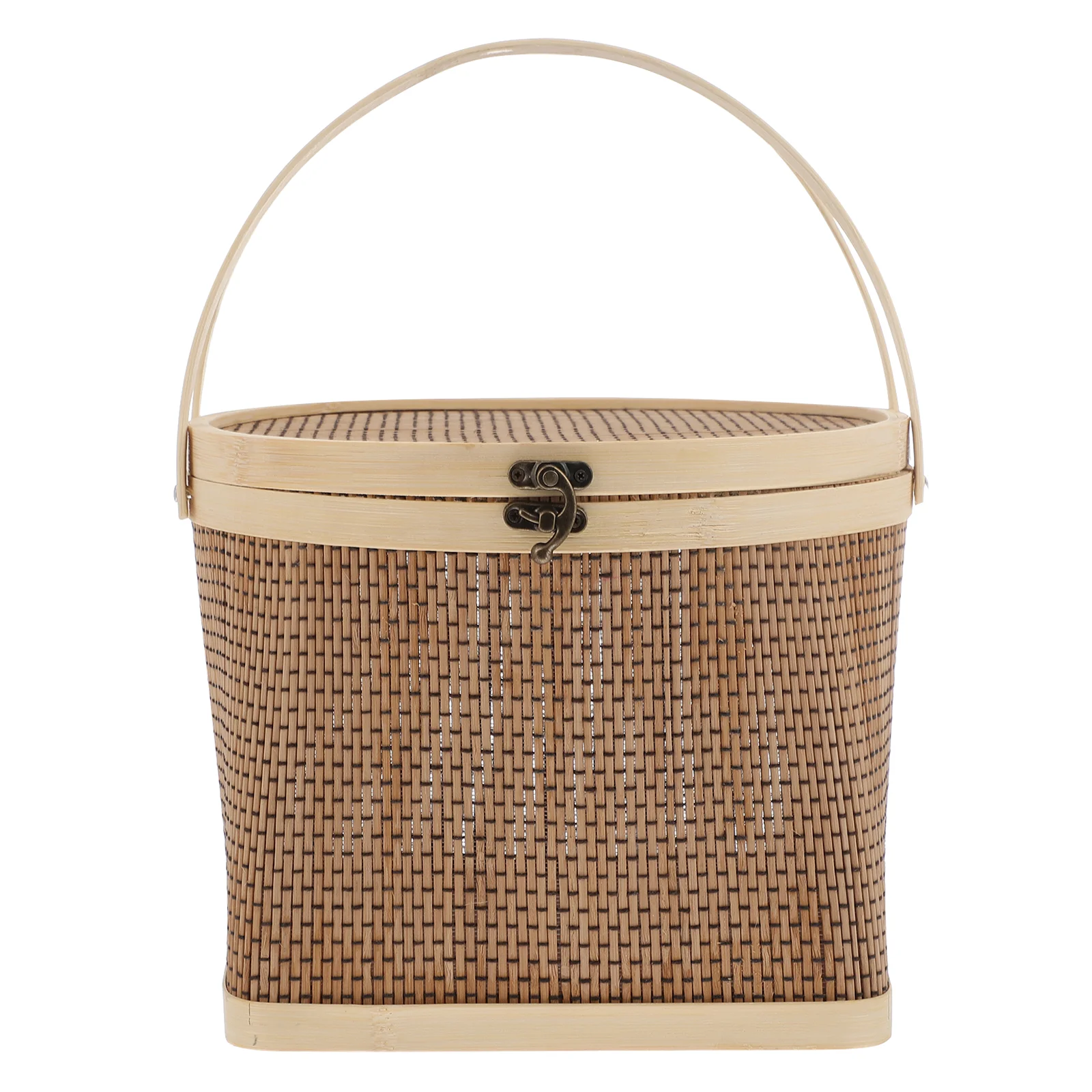 

Basket With Cover Serving Basket Fruit Picnic Tea Handwoven Basket