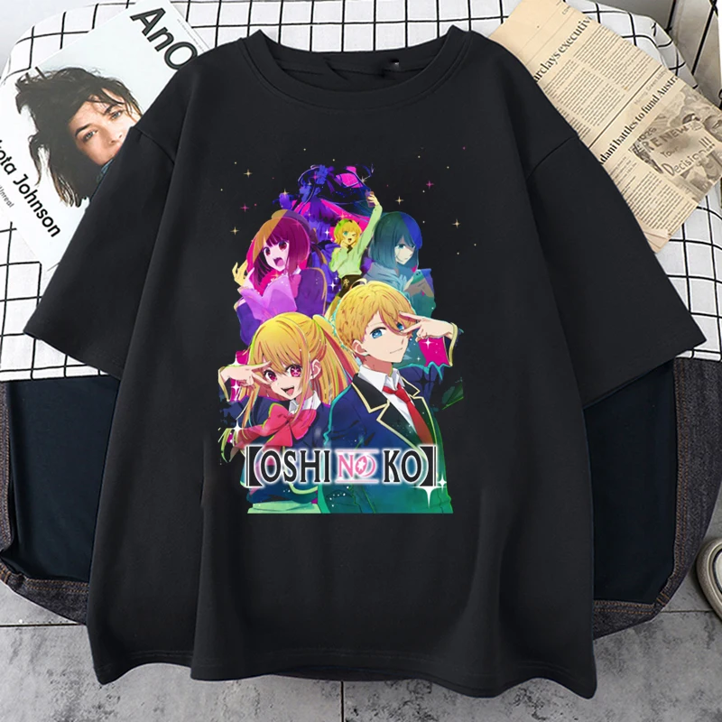 

Kawaii T Shirt for Women Oshi No Ko Anime Ai Hoshino Print Short Sleeve T-shirt Female Harajuku 2023 Summer y2k Clothes Top Tee