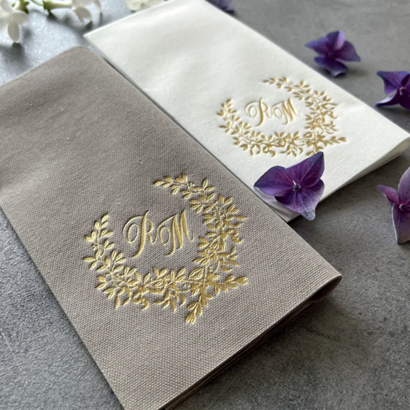 

50pcs Personalized Wedding, Soft linen like napkins disposable Personalized napkins DINNER,napkins, Wedding napkins, Decorpress