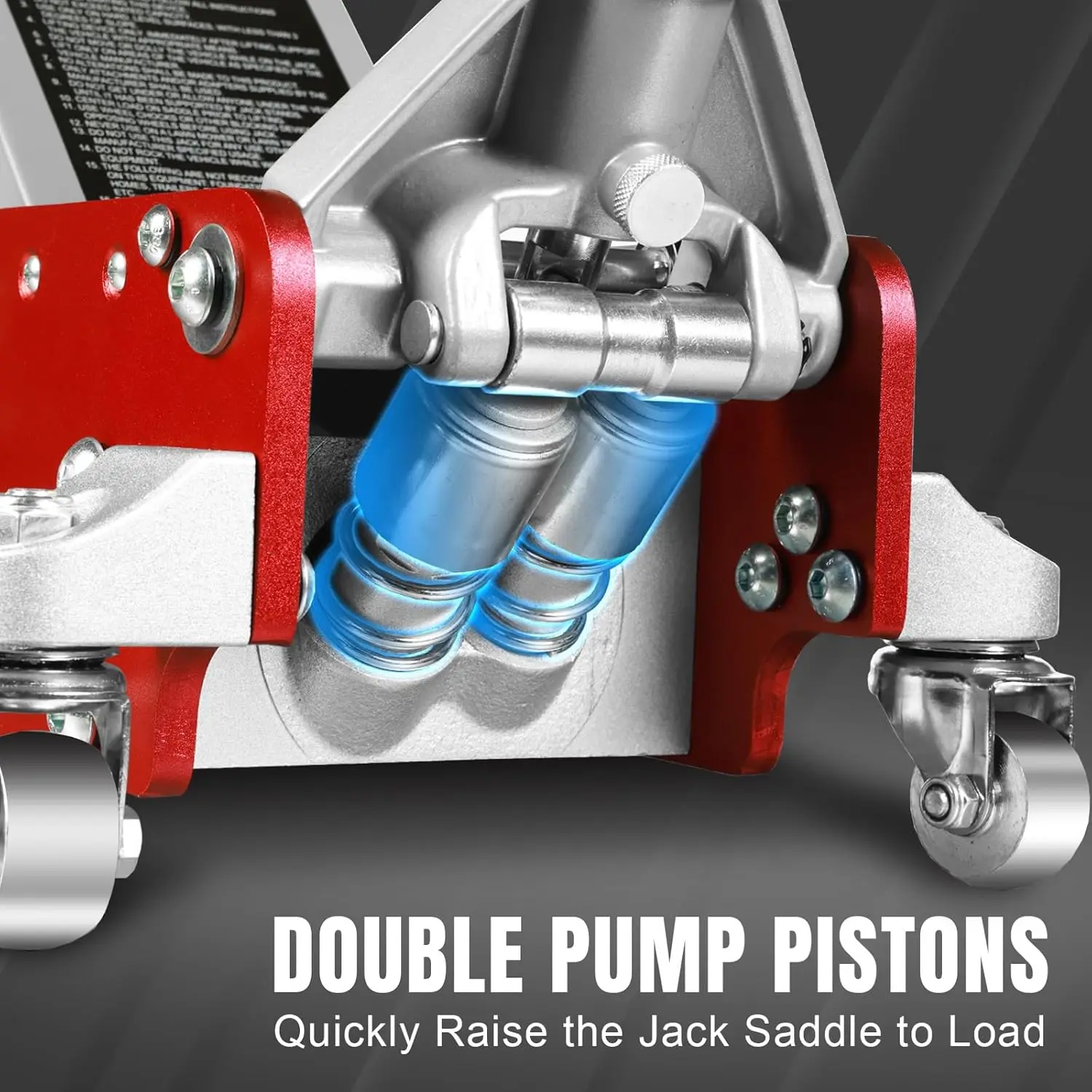 Aluminum and Steel Racing Floor Jack, 3-Ton Capacity, Dual Piston Pump for SUVs and Lifting Range