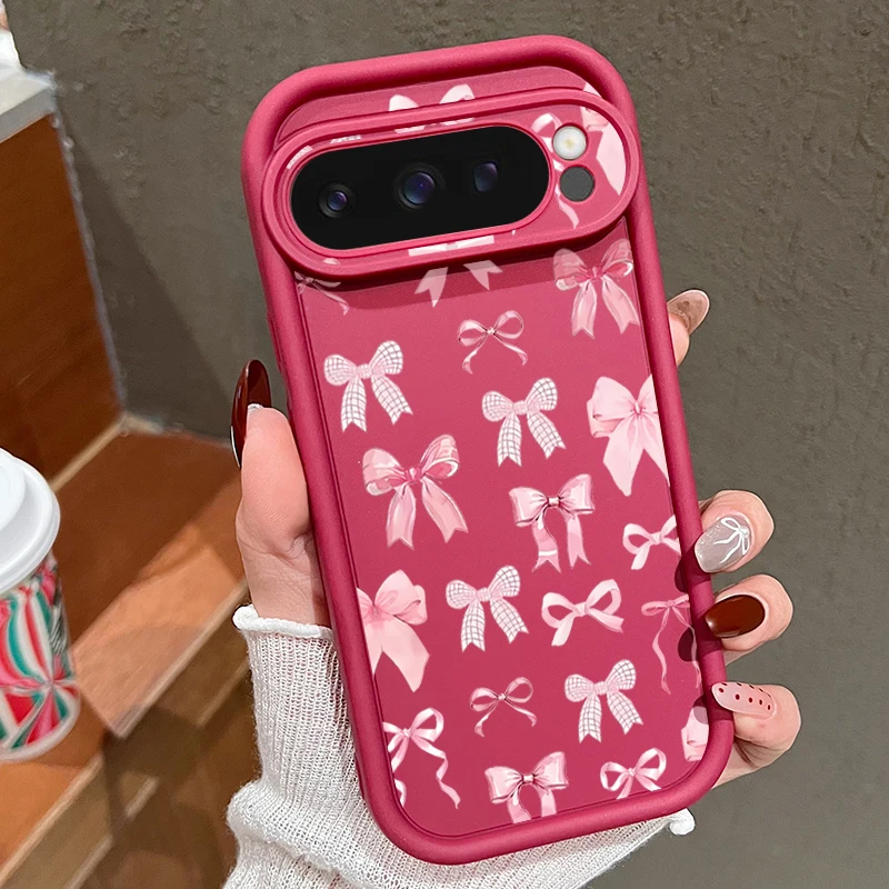 Elegant Rose Bow Tie Shockproof TPU Silicone Phone Case Cover