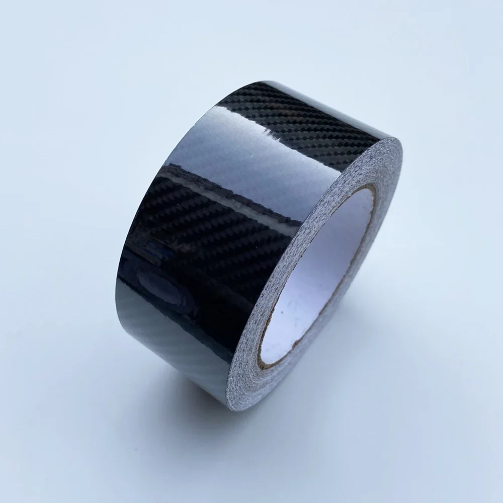 Glossy Black Carbon Fiber Vinyl Wrap - Waterproof Matte Finish