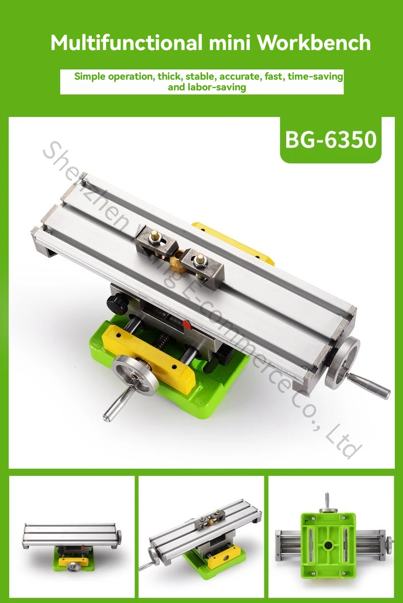 Precision Cross Slide Table Worktable BG-6350 Bracket Mini Micro Multifunctional