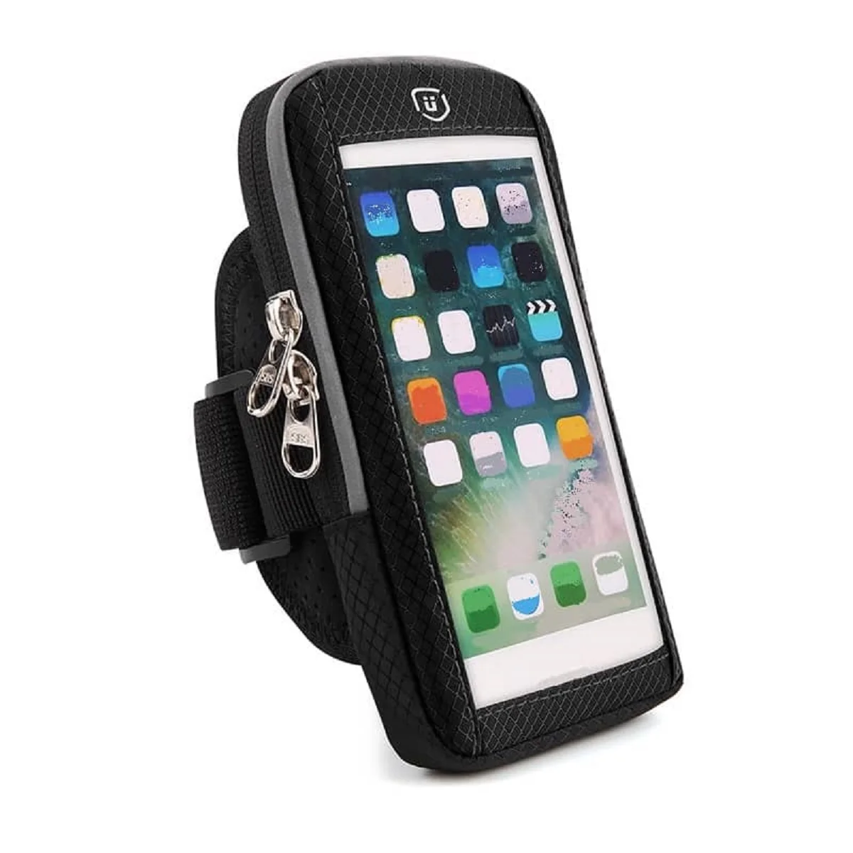 Per Nokia 2660 Flip (2022) Fascia Da Braccio Con Finestra A Sfioramento Impermeabile Riflettente Sport Correre Camminare Palestra - Nero