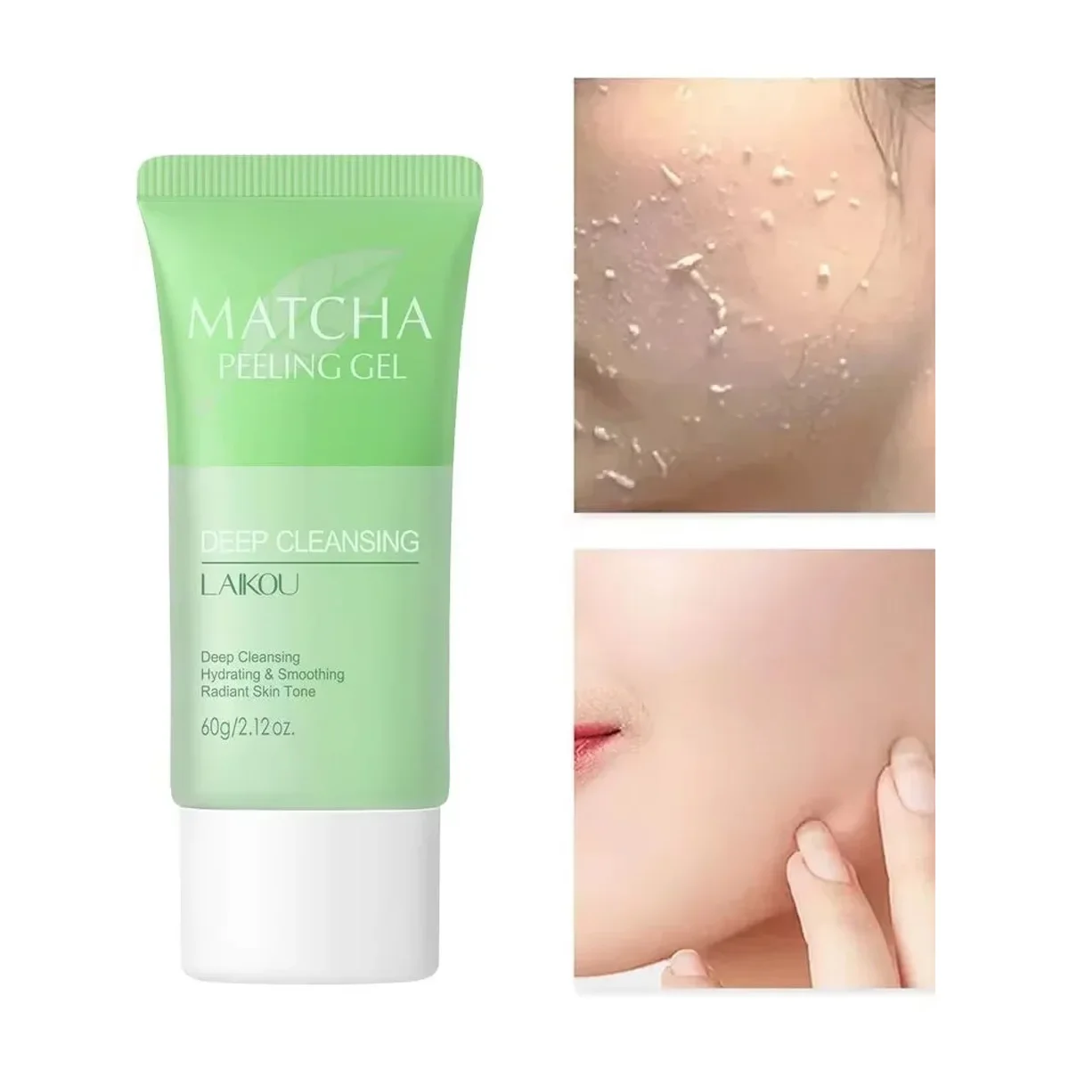 LAIKOU Matcha Exfoliating Exfoliate Peeling Gel Facial Scrub Moisturise Nourishing Repair Scrubs Face Cream Skin Care 60g