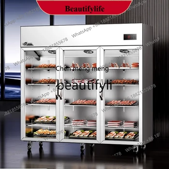 AB02 Vegetable Fresh-Keeping Cabinet Double Door Three Door Refrigerated Display Cabinet Commercial Vertical Refrigerator Freeze