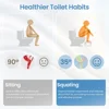 7" Acrylic Toilet Stool Optimal Bowel Movement 15mm Thickness 300LBS Capacity Non-Slip Bathroom Stool Child-Friendly Step Stool 5