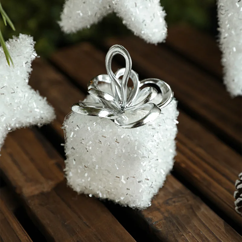 Christmas Tree Foam Toppers Ornaments Gift Box Pendants Xmas Drop Ornaments Home Party Decor New Year Gift