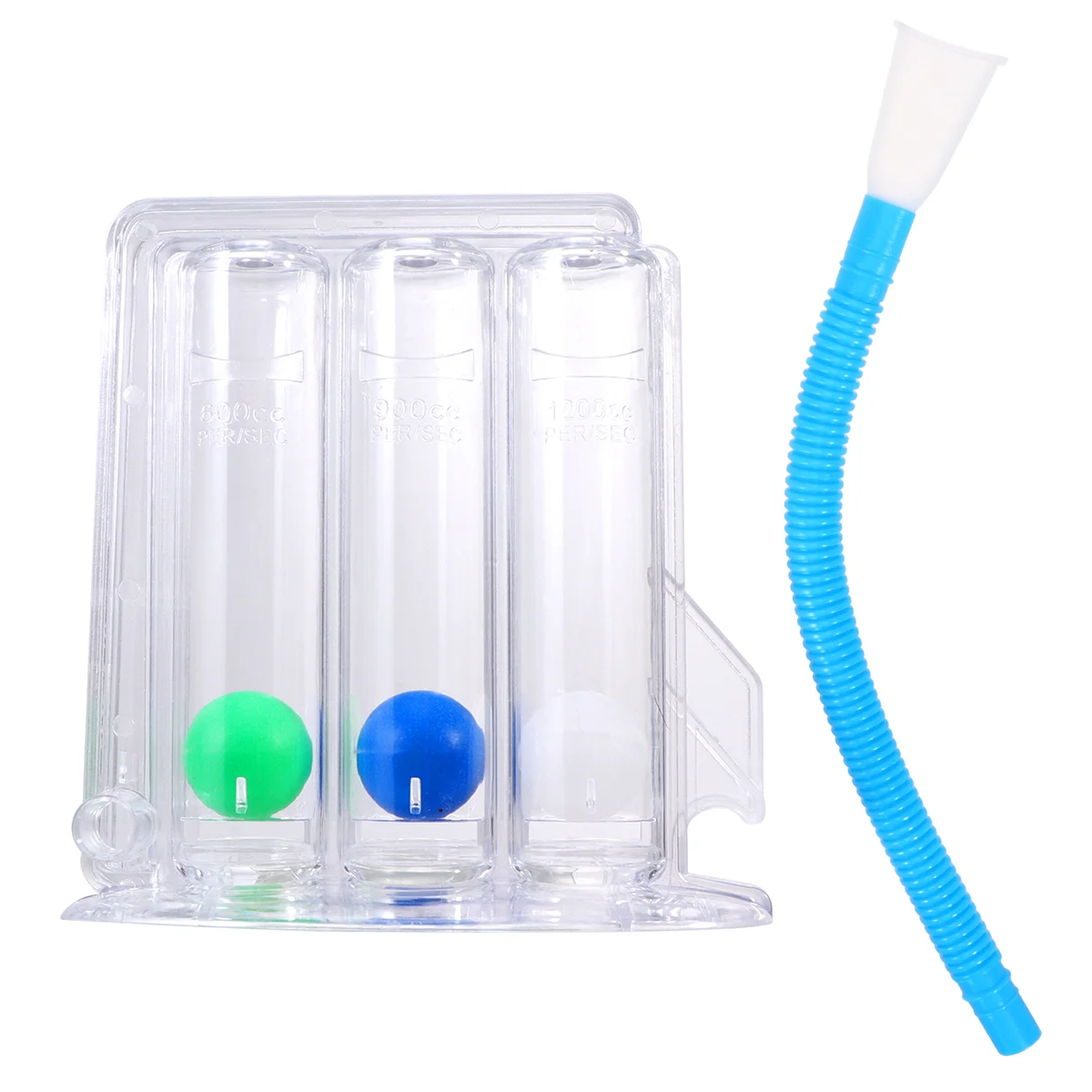 

Three-ball Apparatus Vital Capacity Breathing Trainer Incentive Spirometer Lung Breathing Exerciser Rehabilitation Trainer