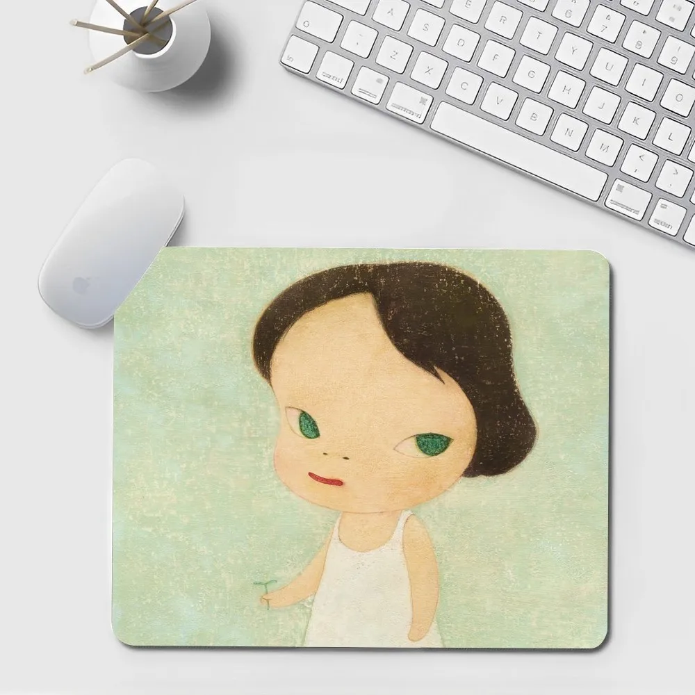 Japan Yoshimoto nara cartoon girl Lambskin Floor Mat Small Office Computer Desk Mat Table Keyboard Big Mouse Pad Laptop Cushion 3