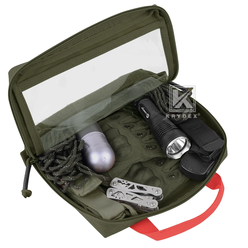 KRYDEX Taktische transparente Top-Einsatztasche, große/kleine Tasche für D3, Rucksack-Organizer, Camping, Reisen, Überleben, medizinische Aufbewahrungstasche – Detail 6