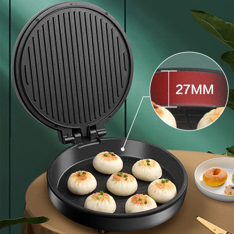 DMWD Electric Baking Pan Crepe Maker Double-sided Heating Suspension Type Steak Frying Pan Grill Pancake Pizza Baking Machine 2