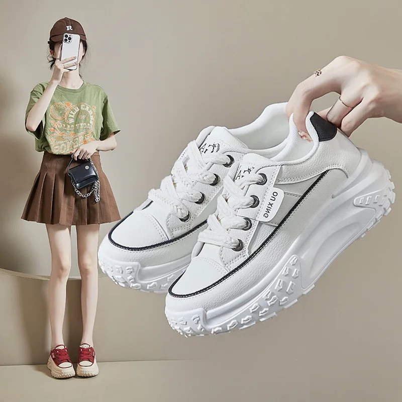 The New Retro Women Shoes Spring Platform Shoes Casual Sneakers Versatile Fashion Designer Shoes High Quality Women Sneakers