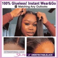 Wow Angel 5x5 Wear Go HD Lace Closure Glueless Wigs 28in Perruque droite malaisienne Perruques humaines pré-plumées Perruque prête à partir pour femme 4