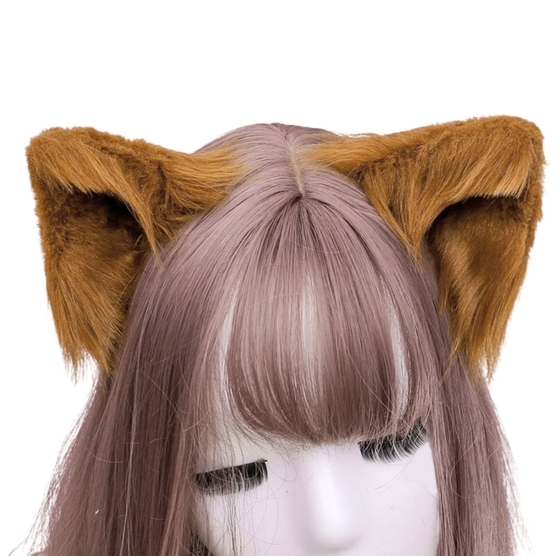 Animal Ears Hair Clips Hairpins for Cat Cosplay Anime Wolf Halloween Party Costume hair accessories