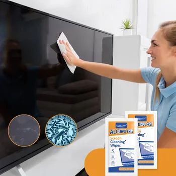 40 Pack PC Cleaners Wipes - Dry and Wet Screen Cleaning Cloths for Cars, Phones, Tablets, Laptops, TVs and Monitors 1