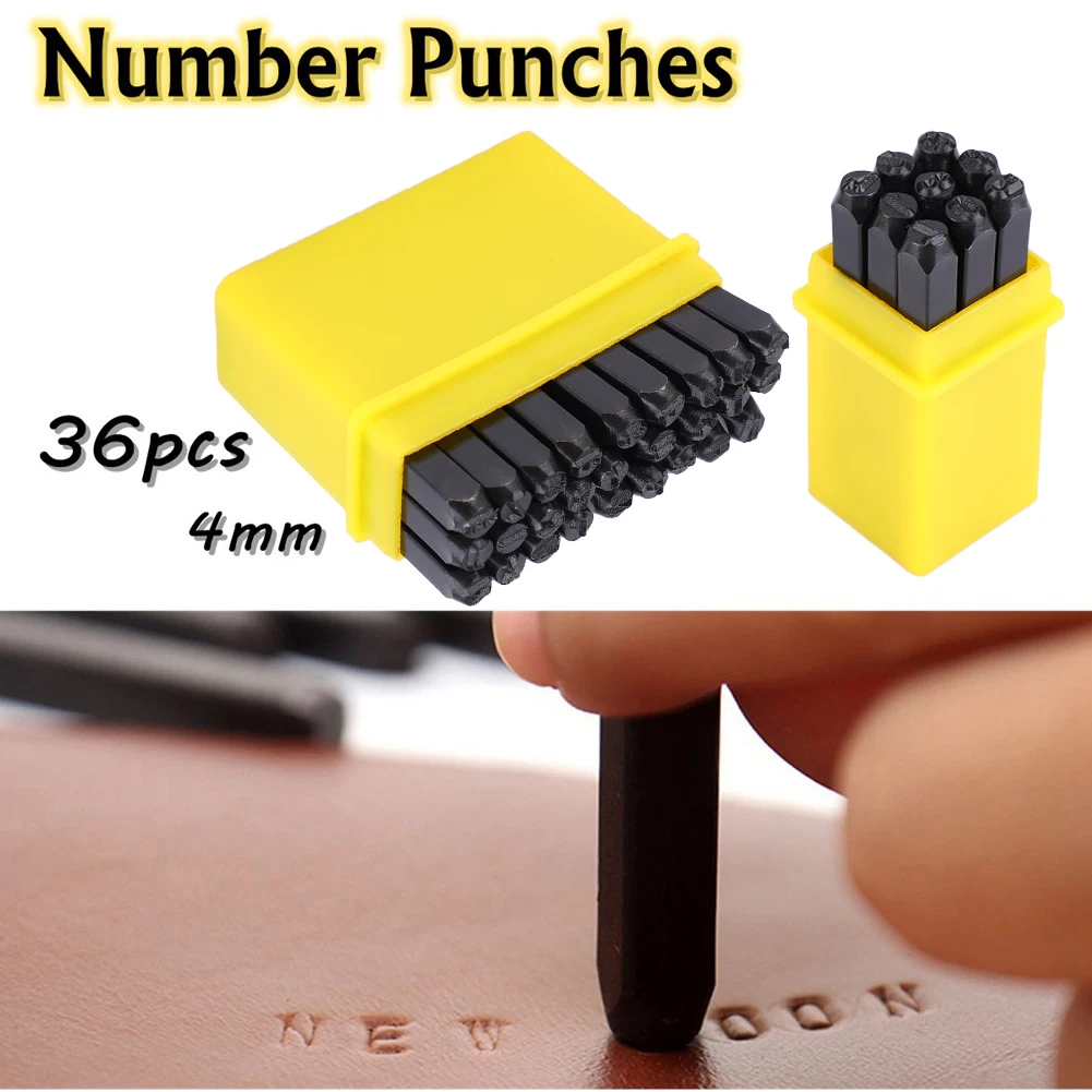 Steel Metal Stamping Tool Set Punch Perfect for Imprinting Metal Stamping kit for Imprinting and Arts and Crafts 36Pcs set carving printing tools metal stamping marker