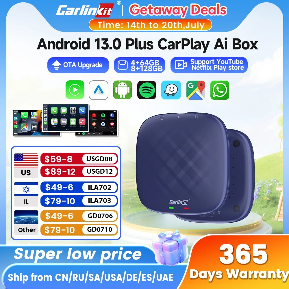 カーナビ CarlinKit TBox Plus 8+128GB Android13.0 S20f85c83e981466ca4fe5f42e02fa