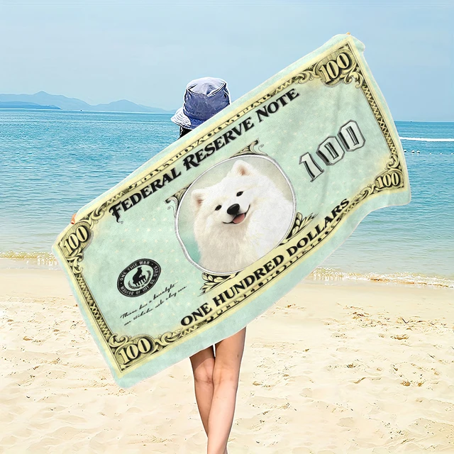 ผ้าขนหนูไมโครไฟเบอร์ลายดอลลาร์สำหรับสัตว์เลี้ยง แมวและสุนัข ใช้ได้ทั้งชายหาด ยิม ท่องเที่ยว ว่ายน้ำ และตกแต่งบ้าน เหมาะสำหรับผ้าขนหนู ผ้าเช็ดตัว 1