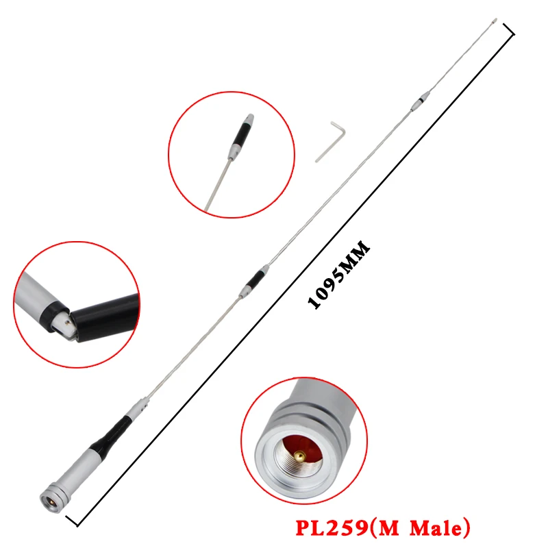 

DIAMOND SG7500 VHF UHF Dual Band Antenna Car Mobile Antenna 144/430Mhz SG-7500 High dBi Gain Antenna for KT-8900D KT-8900 BJ-318