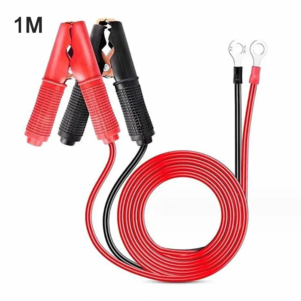 2pcs 30A Automotive Battery Cable With Crocodile Clips Extension Cable Suitable For On-board Batteries Battery Clip