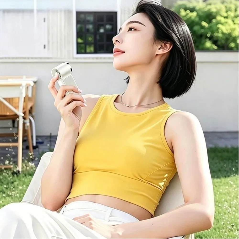 Portable High-Speed Handheld Fan with LED Display and Adjustable Settings