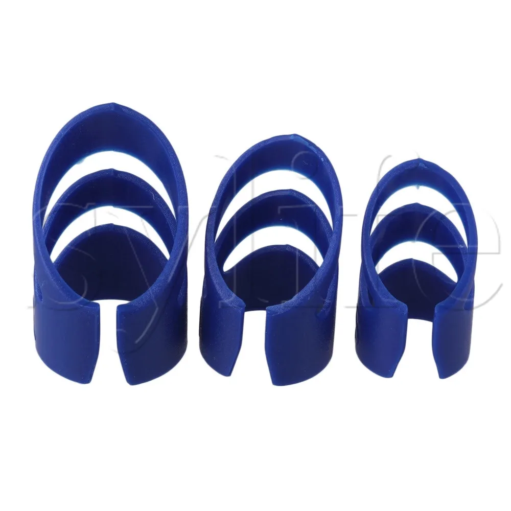 

Stringed Intrument Finger Picks Finger Ring Cap Blue Color Set of 3