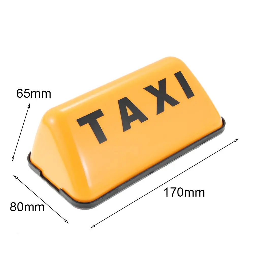 Hot Yellow Base Universal COB Taxi Sign Cab Roof Top Topper 12V Car Sign Lamp