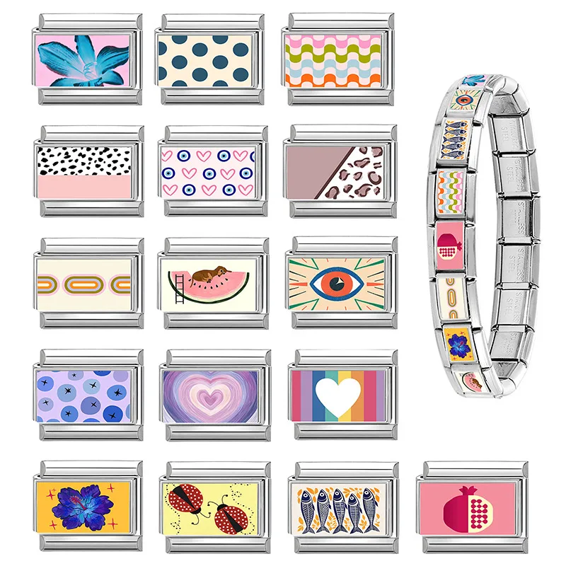 Italian Jewelry Charm Bracelet Stainless Steel