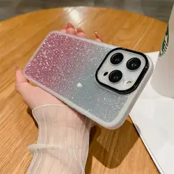 Luxury Glitter Silicone Case with Lens Protection - Sparkling Back Cover for Huawei Honor and Nova Series (JB White Pink)