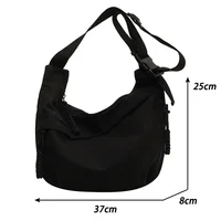 Nylon Hobos Crossbody Bags Solid Casual Zipper Women's Bags 2024 Fashion High Capacity Solid Color Single Shoulder Totes Bag - Image 6