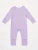Bamboo Fiber Comfort Long Sleeve Bodysuit with Convertible Foot Cover Zipper Design, Baby Boy and Baby Girl Bodysuits 2