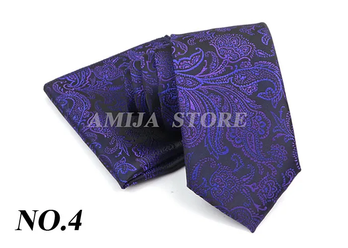 Blau rot grün Paisley Krawatten für Männer Luxus Jacquard Krawatte & Einst ecktuch Set Herren Hochzeits feier Krawatte Geschenke für Männer Anzug täglich – Detail 6