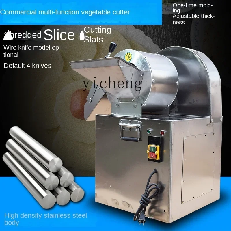Tqh Electric Vegetable Cutter Sweet Potato Potato Slicer Ginger Hawthorn Slicer Multifunctional Bar Cutting Machine 5