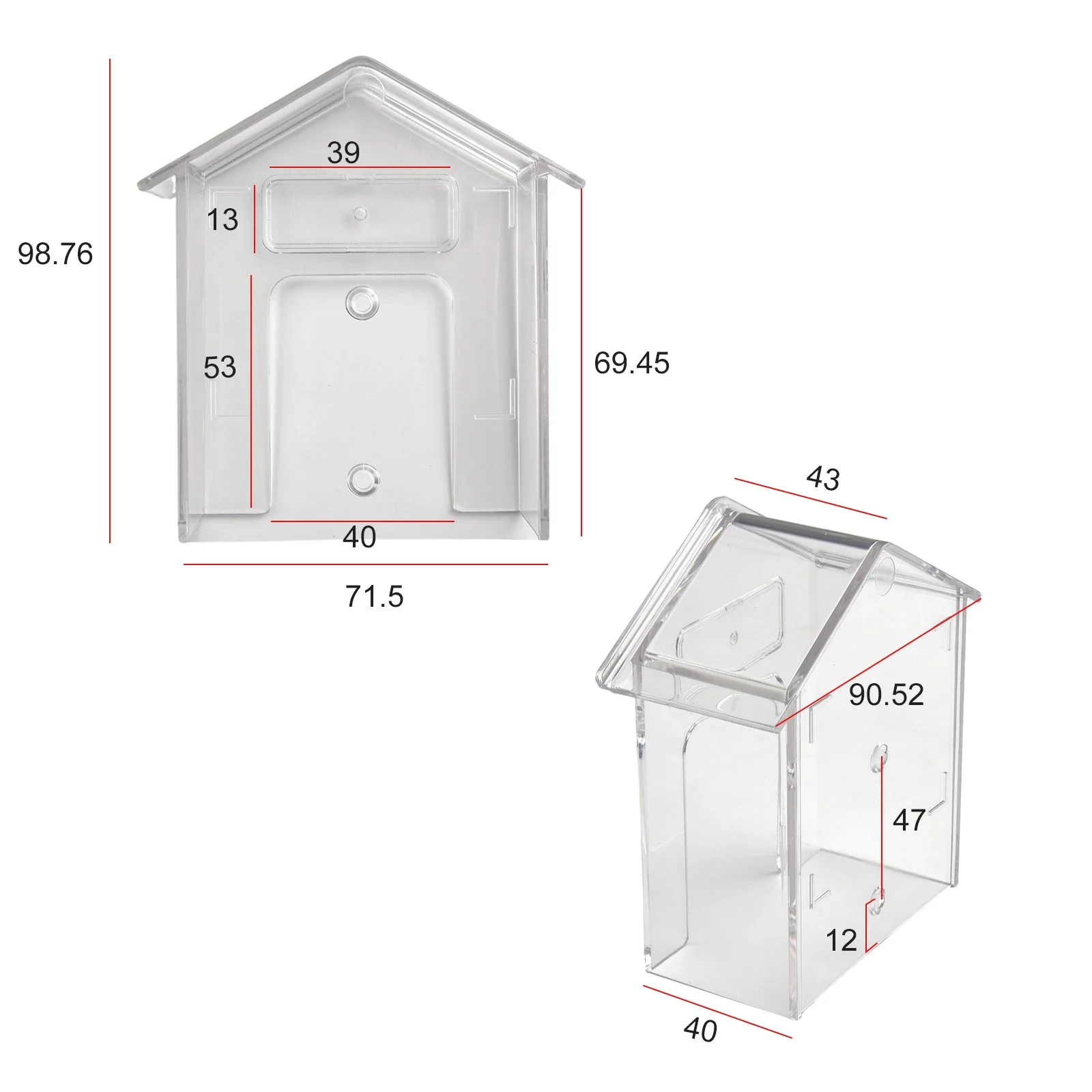 Waterproof Cover Doorbell For Wireless Protective Box Rain Cover Control Convenient Doorbell Access Waterproof Case