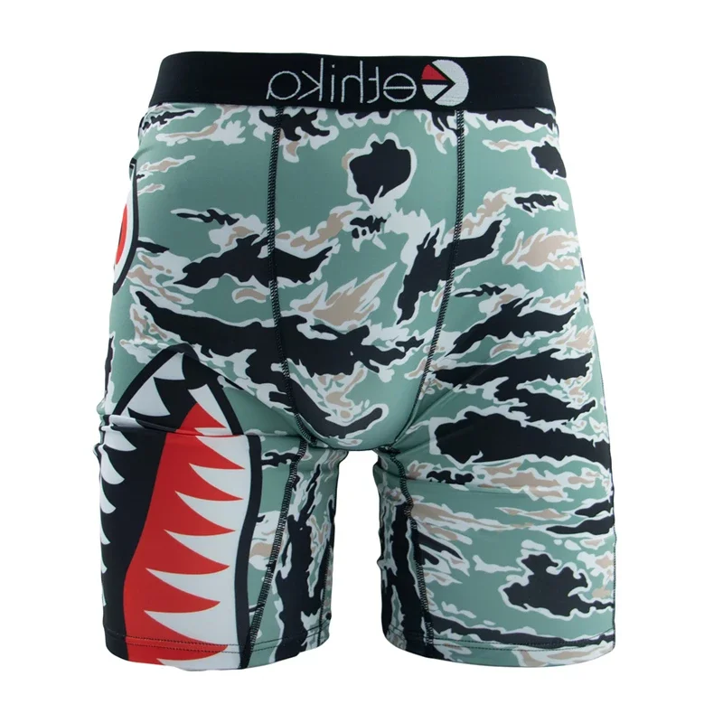 ETHIKA Sexy Men Underwear Boxers Cueca Fashion Print Man Underwear Summer Breathable Men's Panties Lingeries Plus Size Briefs 3