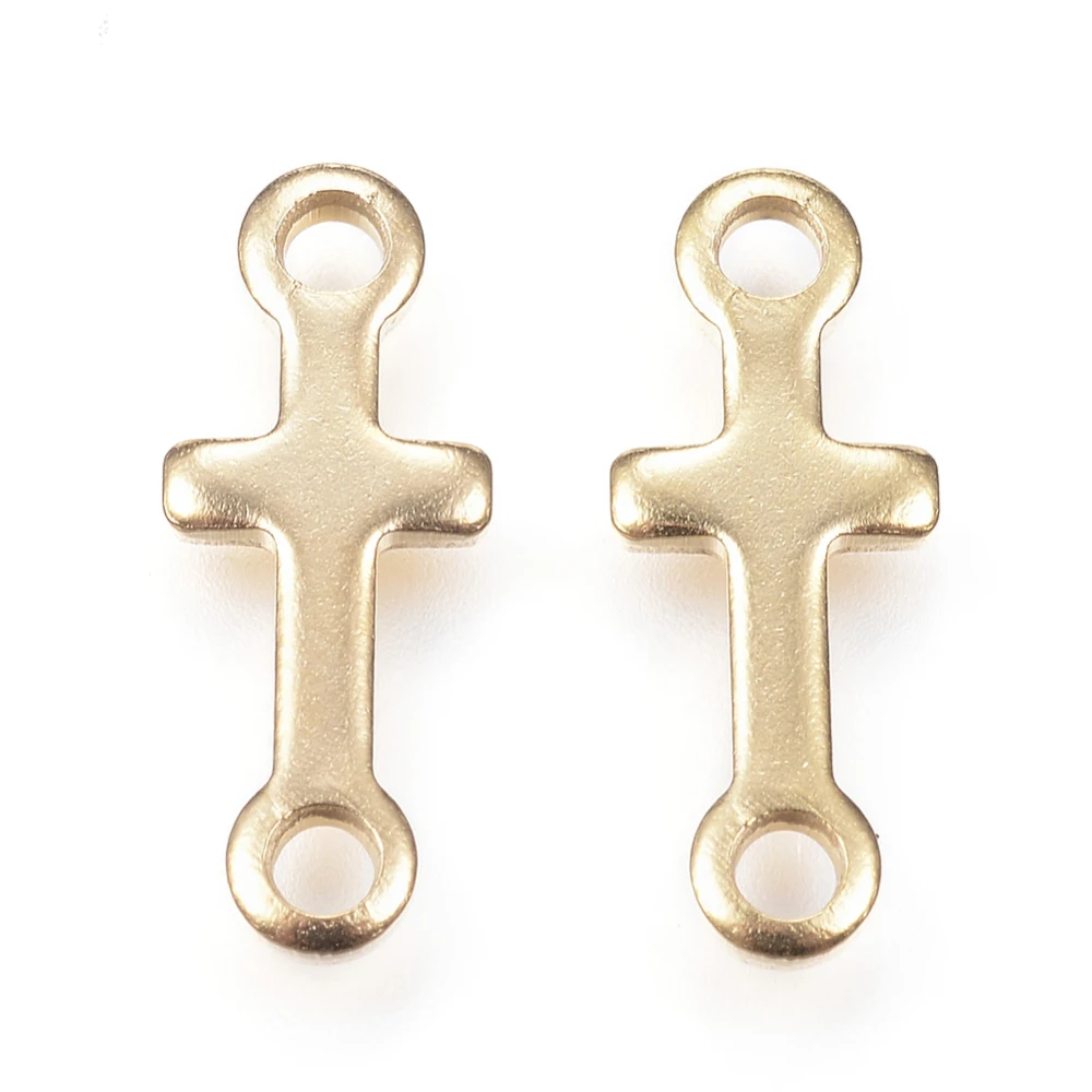 200pcs 304 Stainless Steel Connectors Sideways Cross Links for jewelry Ends making  accessories,18x7x1.5mm,Hole: 2mm
