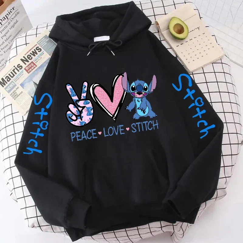 thumbnail image 1 of Sudaderas con capucha de Lilo Stitch de Disney para hombre y mujer, sudadera Harajuku de Anime, ropa de calle gótica Y2k de dibujos animados, Sudadera con capucha de Manga de los años 2000 para mujer, 1 of 4