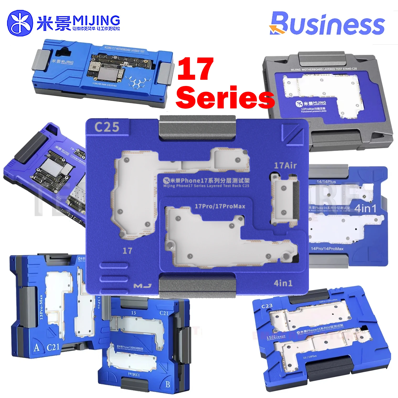 MiJing C22 C23 마더 보드 중간 레이어 테스터 플랫폼 C17 C21 C20 iPhone X-16Pro Max 로직 보드 하단 중간 프레임 수리